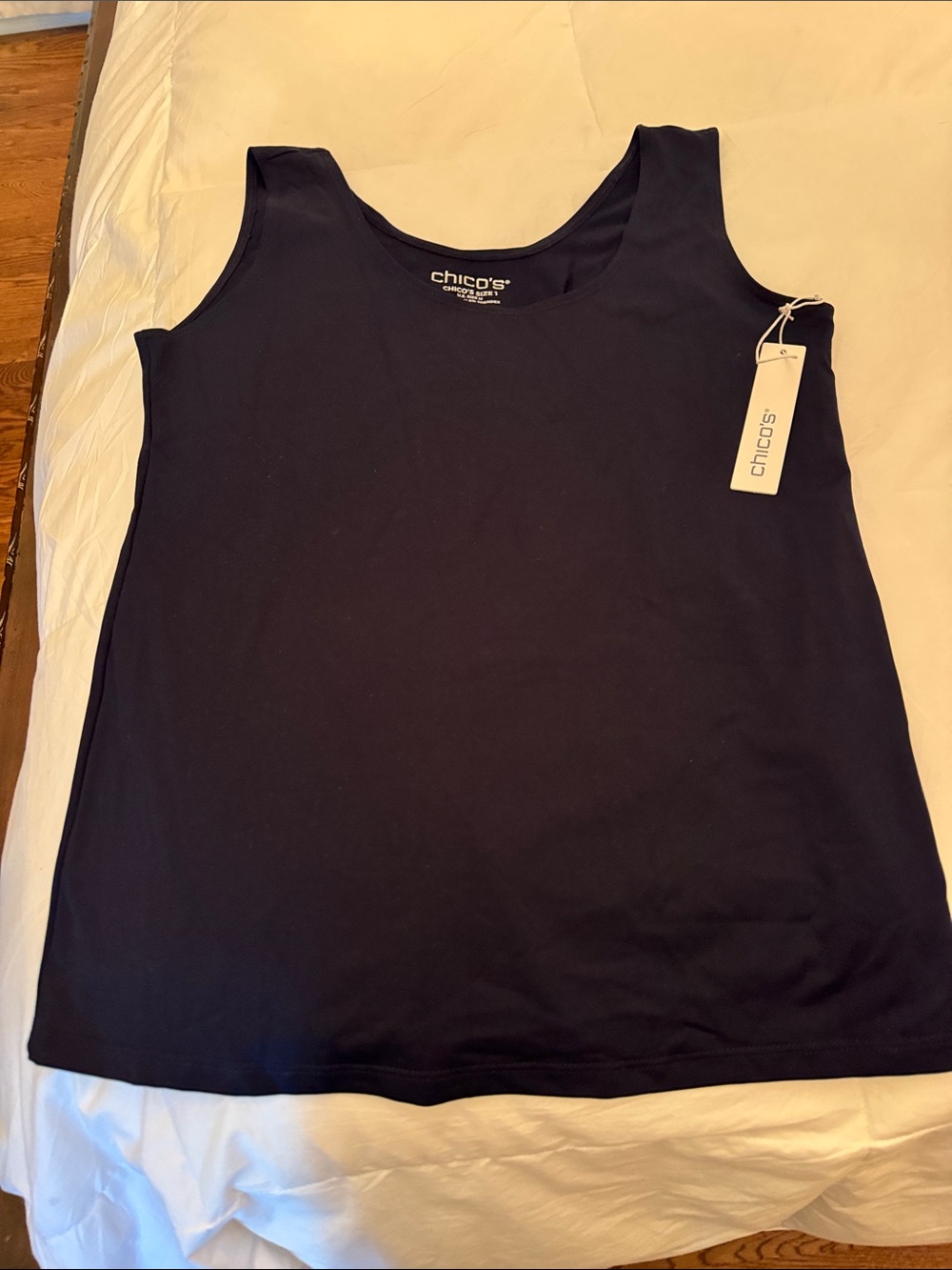 NWT Chico's Navy Scoop Neck Tank